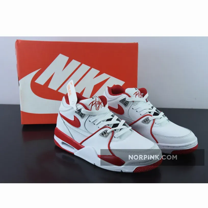 Nike Air Flight '89 White/University Red-Wolf Grey / nike air flight 89 wolf grey