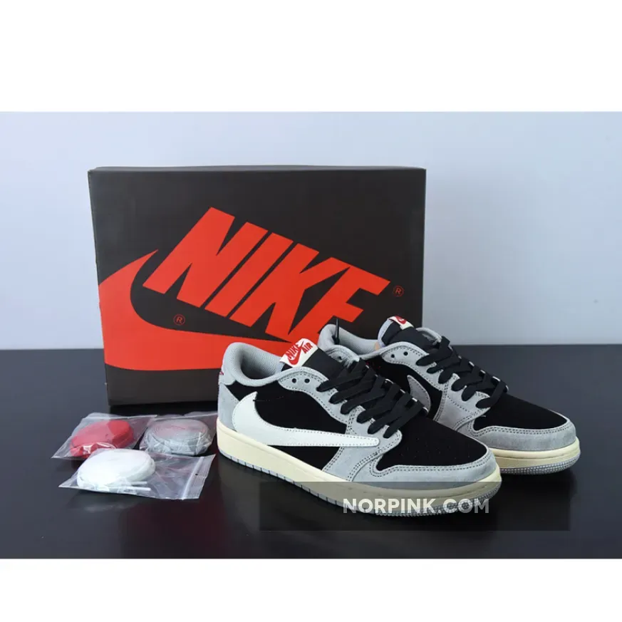 Travis Scott x Air Jordan 1 Low OG Grey/Black/Cream DM7866-010 #air jordan low cream