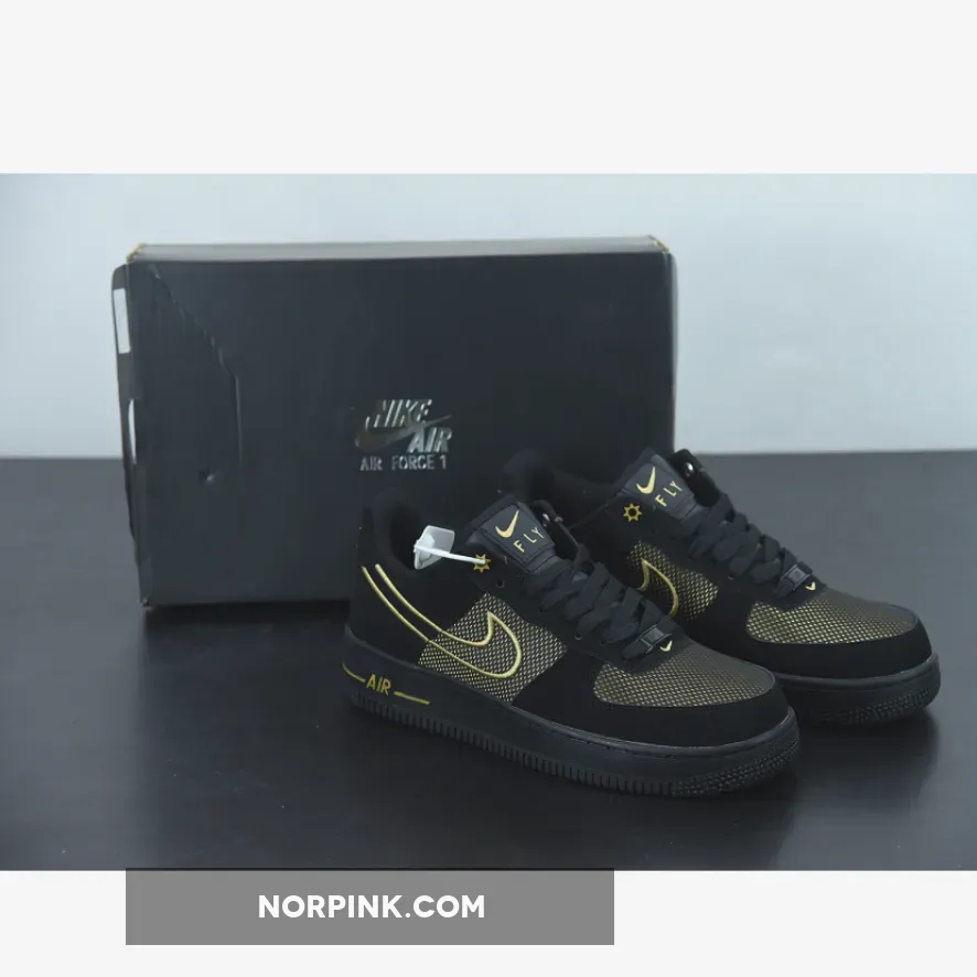 Nike Air Force 1 Low 'Legendary' Black/Gum Light Brown-Metallic Gold / nike air force 1 low legendary