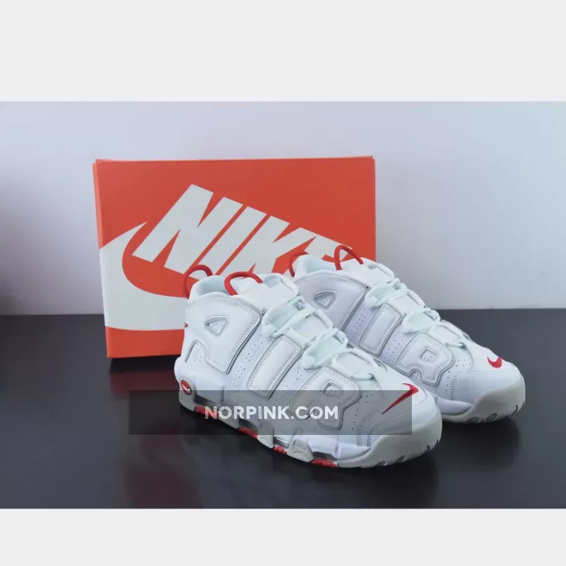 Nike Air More Uptempo White Grey Red #Uptempo White Red DX8965-100