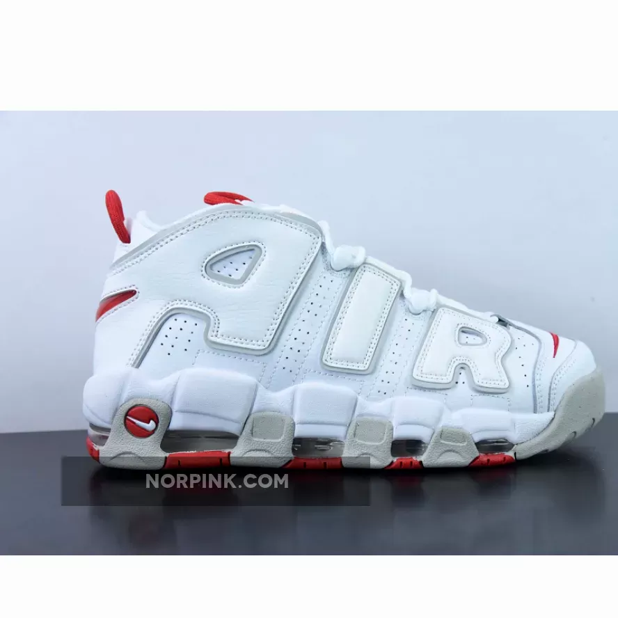 Nike Air More Uptempo White Grey Red #Uptempo White Red DX8965-100