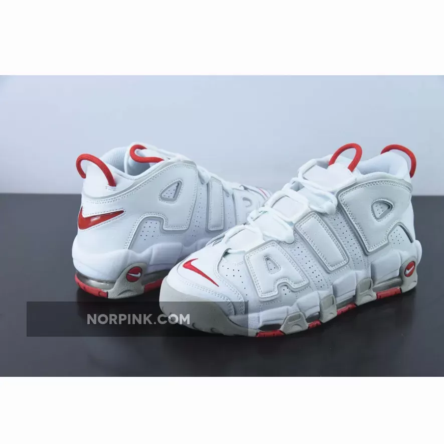 Nike Air More Uptempo White Grey Red #Uptempo White Red DX8965-100