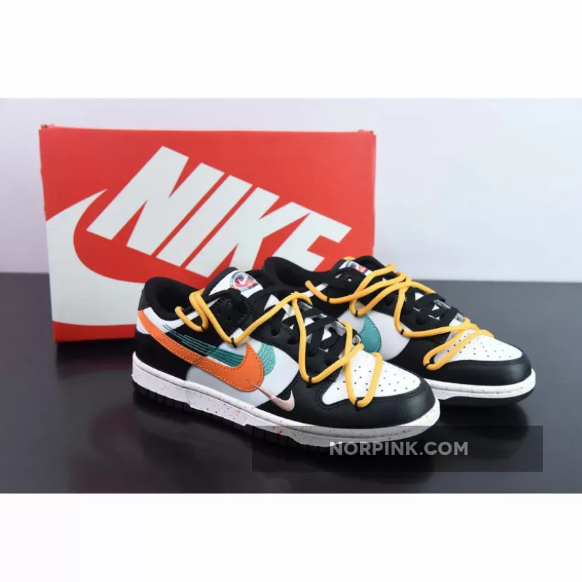 Custom Nike Dunk Low ‘Multiple Swooshes’ White/Rush Pink-Teal FS-1772947703