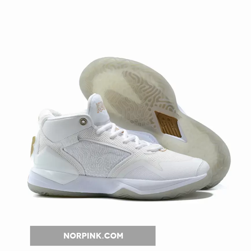 New Balance KAWHI White/Metallic Gold #white and gold new balance