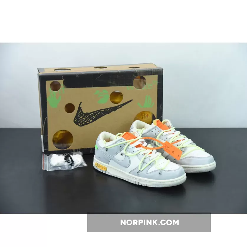 Off-White x Nike Dunk Low "31 of 50" Sail/Grey/Orange