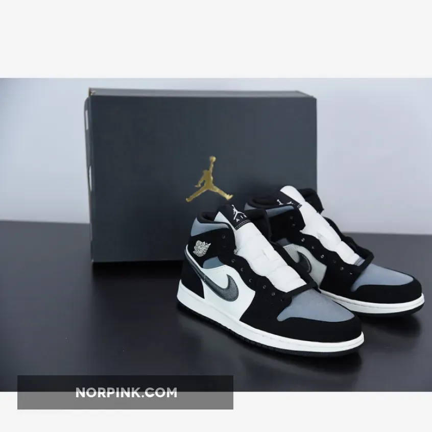 Air Jordan 1 Mid 'Satin Grey Toe' 852542-011 For Sale