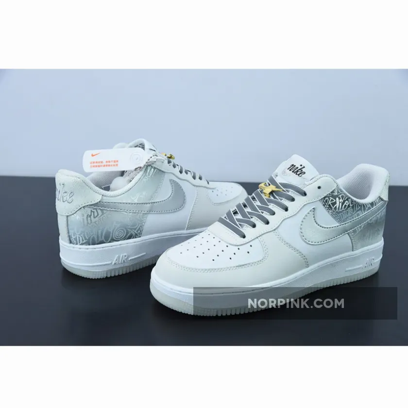 Nike Air Force 1 Low White Silver nike air force 1 '07 lv8 4 white silver