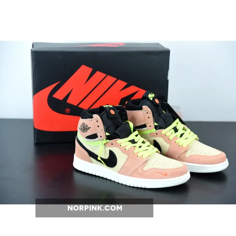 Air Jordan 1 High Switch Peach Neon CW6576-800 / jordan 1 high switch peach