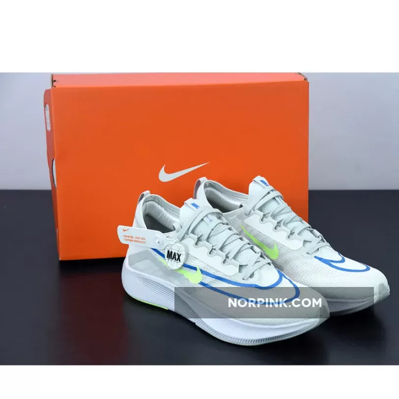 Nike Zoom Fly 4 White/Pure Platinum/Imperial Blue/Lime Glow CT2392-100 Online Sale