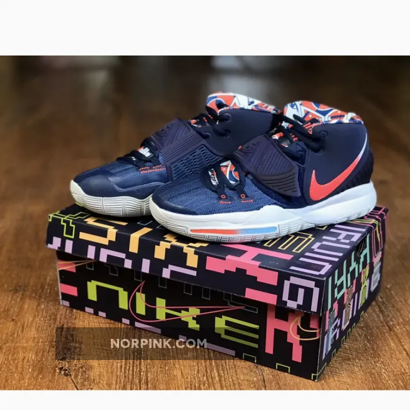 Nike Kyrie 6 "USA" Midnight Navy/Laser Crimson-Psychic Blue BQ4630-402