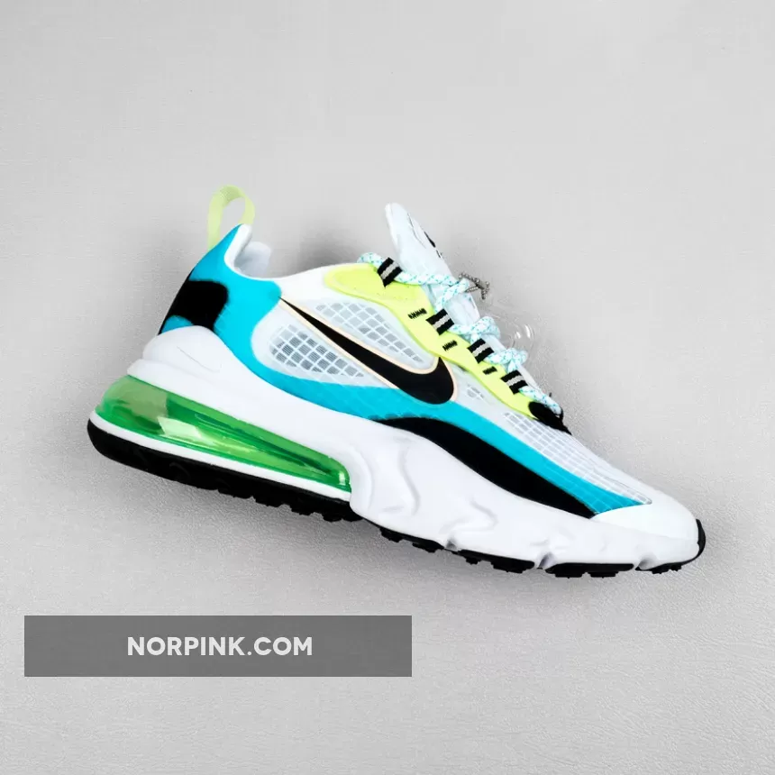 Nike Air Max 270 React SE Oracle Aqua/White-Black-Green CT1265-300 Discount