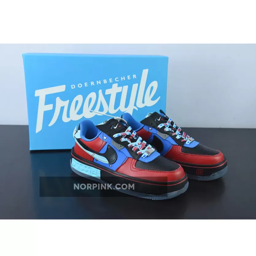 Cidni Nike Air Force 1 Fontanka Nike Air Force 1 Fontanka 'Doernbecher' Black Red Blue DR6259-600