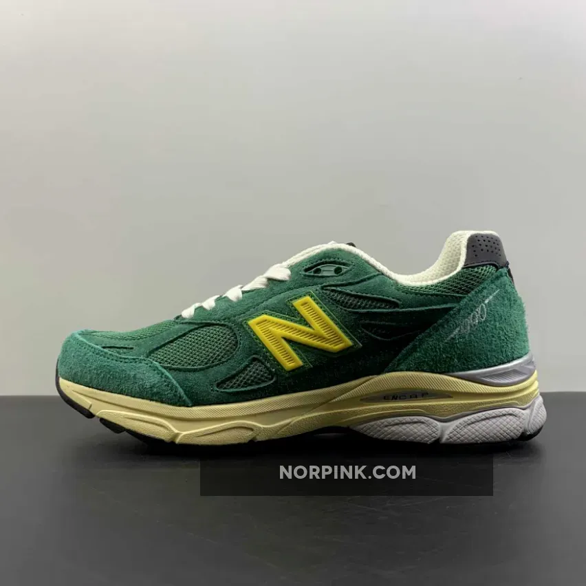 New Balance 990v3 Made in USA Green Gold M990GG3 - new balance 990v3 green yellow