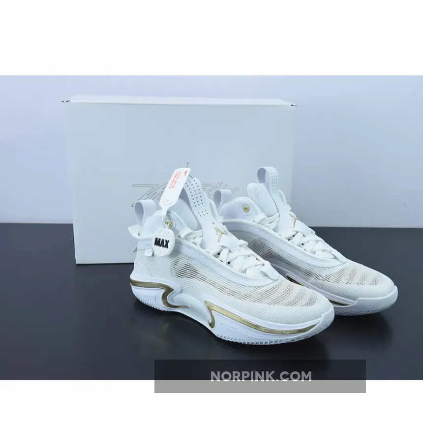 Air Jordan 36 White Gold - jordan 36 green