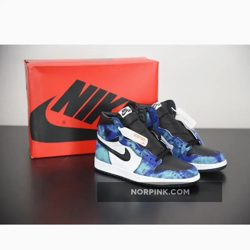 Air Jordan 1 High OG "Tie-Dye" White/Black-Aurora Green