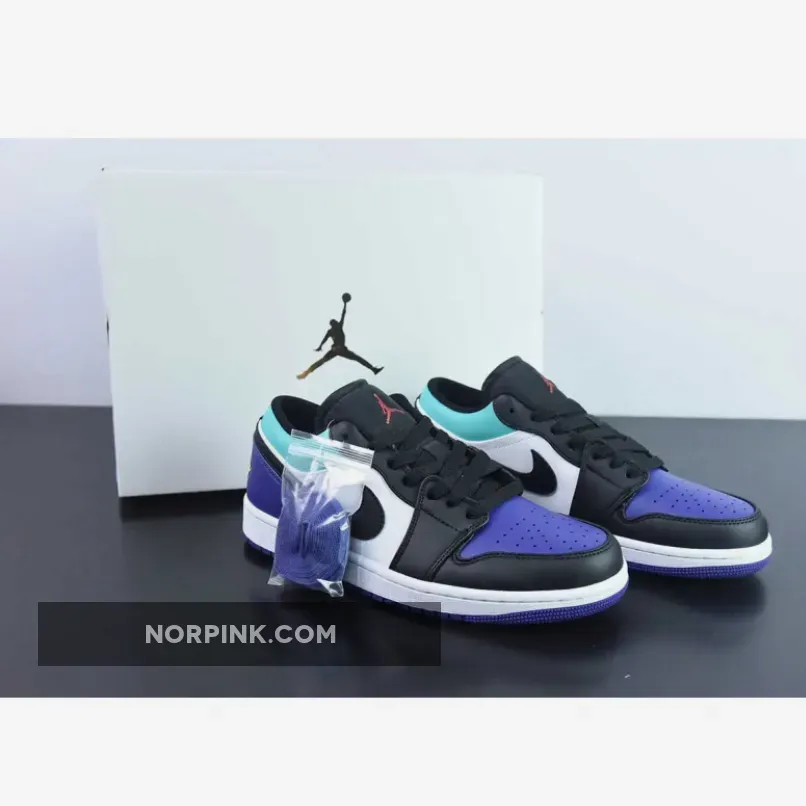 Air Jordan 1 Low Black Purple Teal