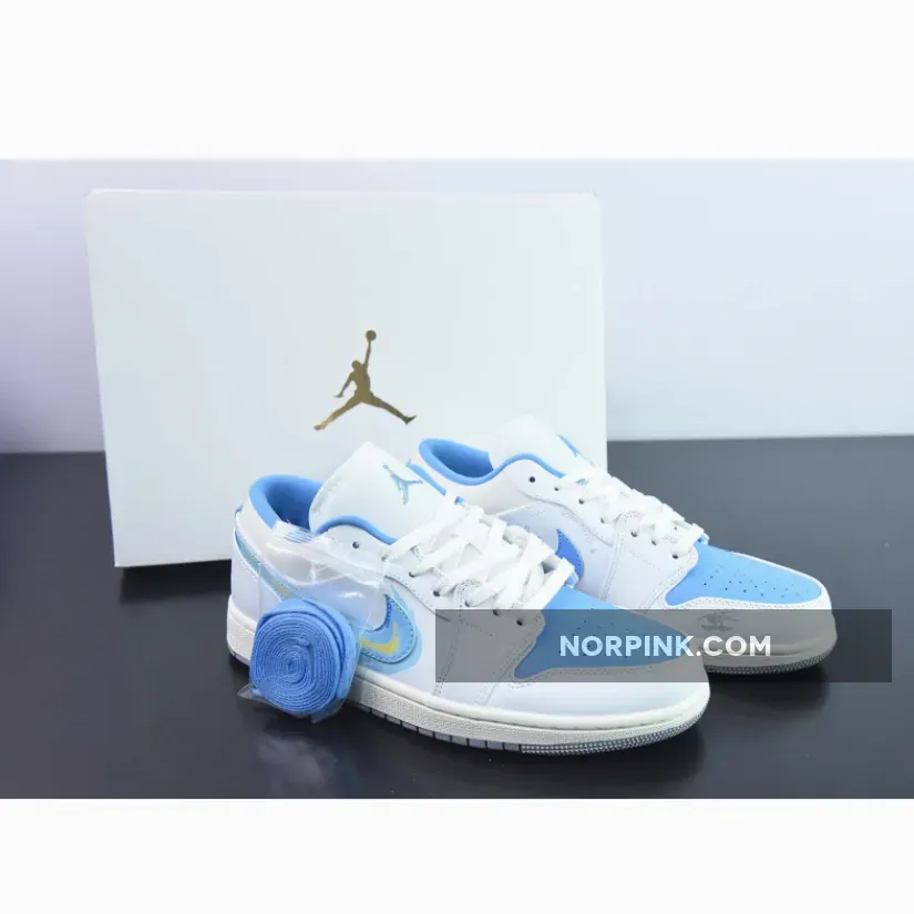 Air Jordan 1 Low Born To Fly White University Blue