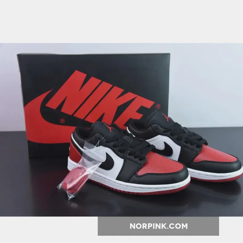 Air Jordan 1 Low Bred Toe White/Black-Varsity Red
