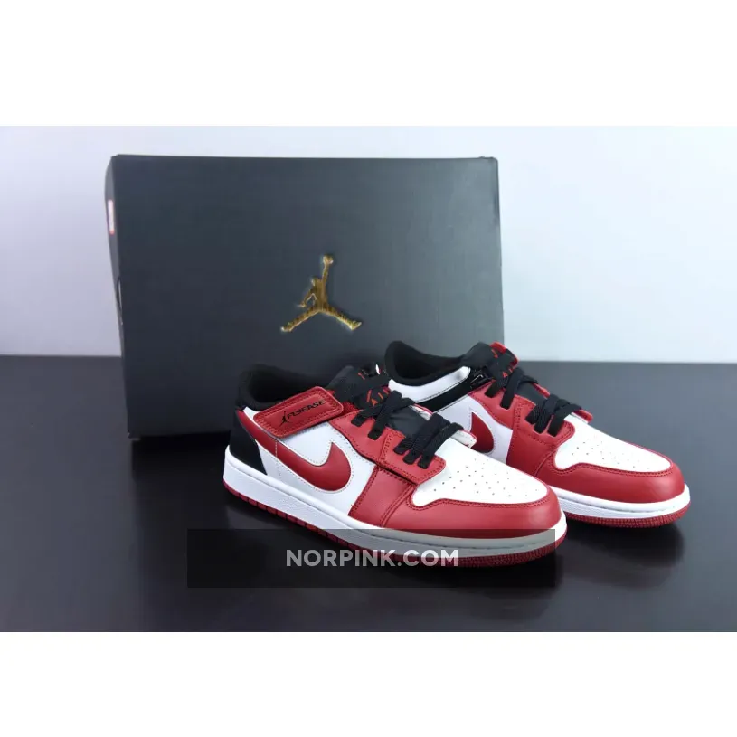 Air Jordan 1 Low Flyease Red Black For Womens