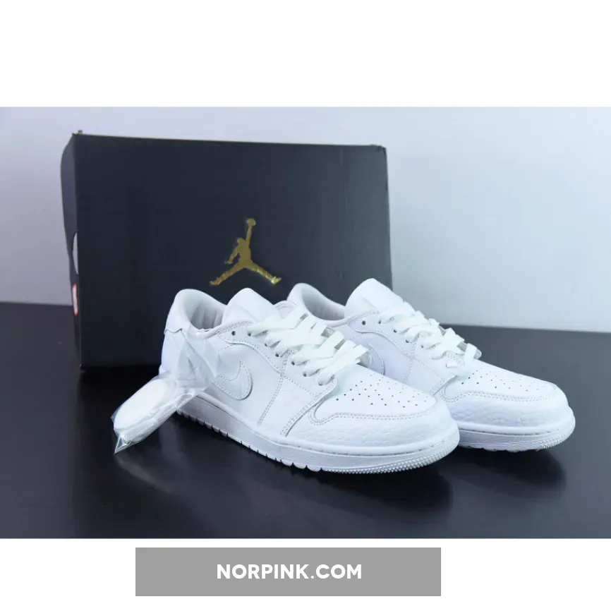 Air Jordan 1 Low Golf White Croc