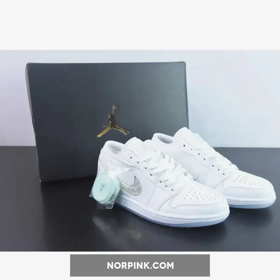 Air Jordan 1 Low GS Glitter Swoosh