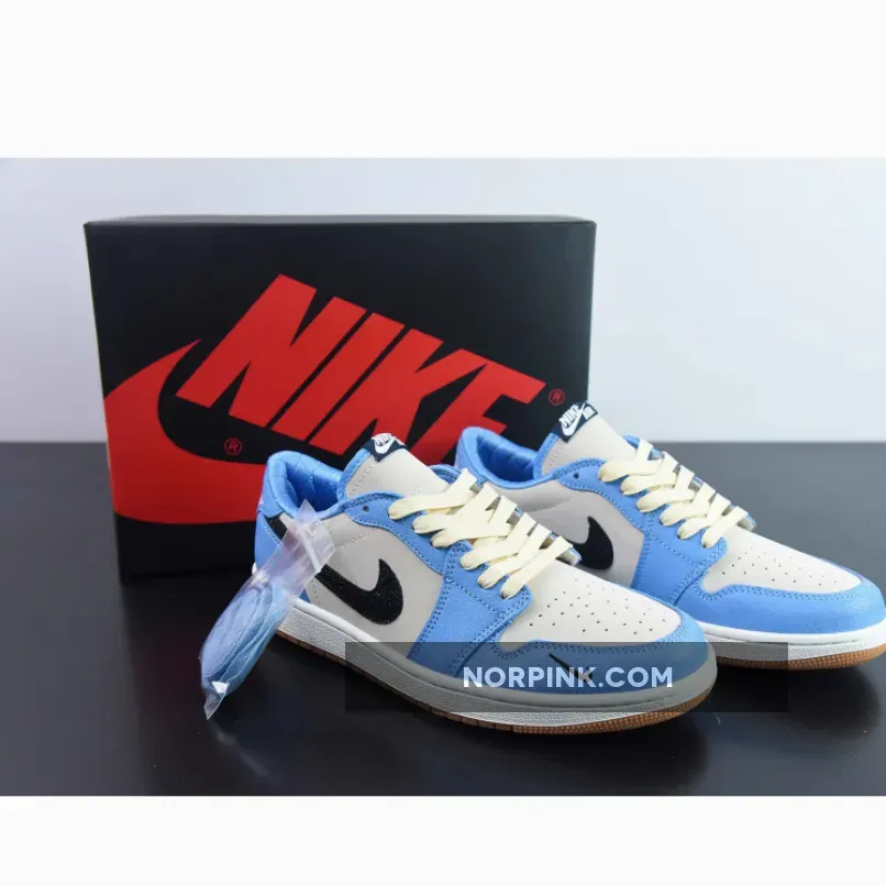 Air Jordan 1 Low OG "UNC" PE White Blue