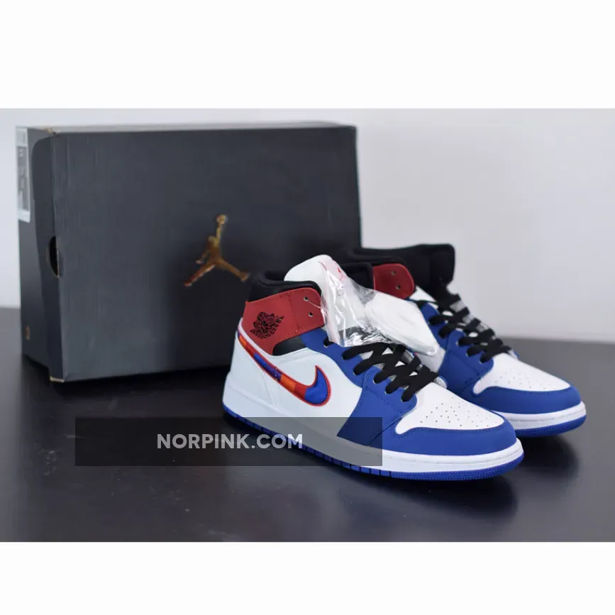 Air Jordan 1 Mid Multi-Color Embroidered Swoosh