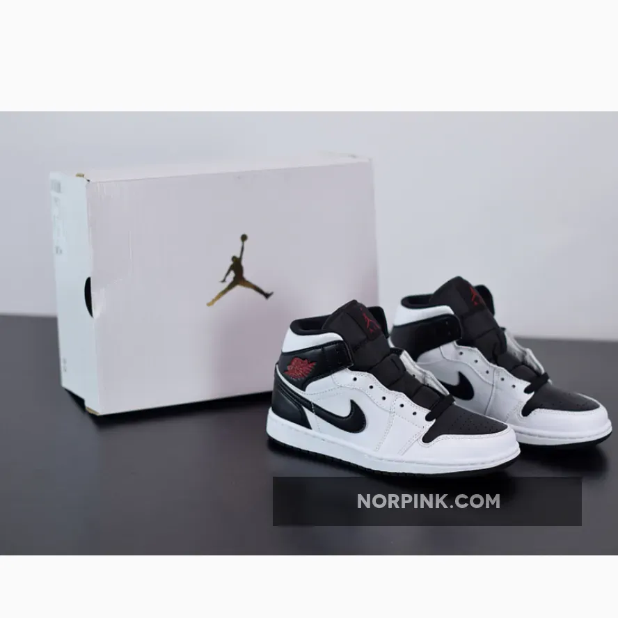 Air Jordan 1 Mid "Reverse Black Toe" Sneakers