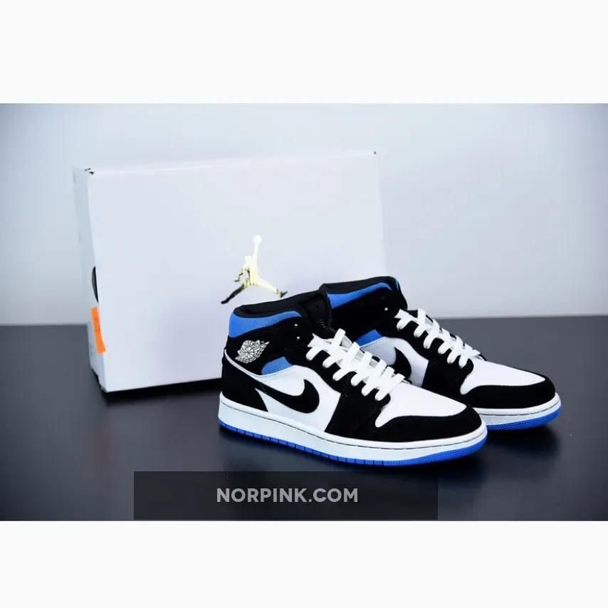 Air Jordan 1 Mid Royal Mesh Collars