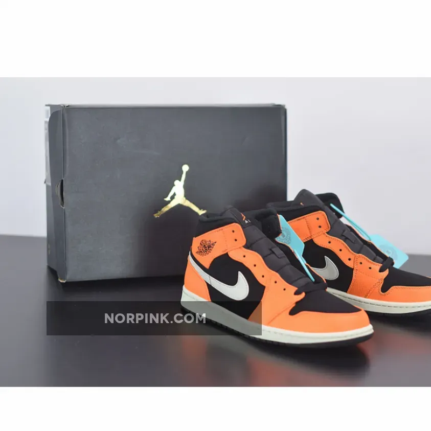 Air Jordan 1 Mid "Shattered Backboard" Orange/Black