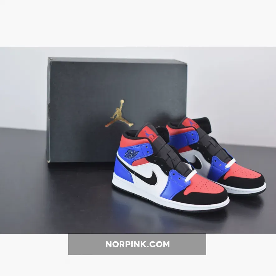 Air Jordan 1 Mid "Top 3" Black/Red-Blue