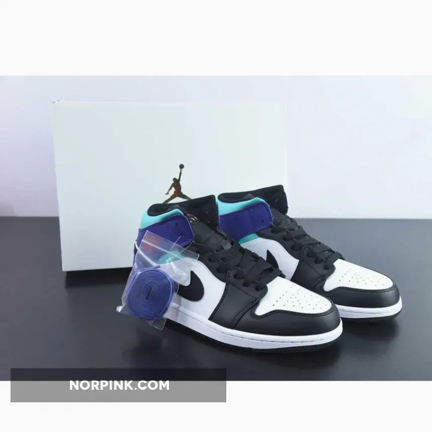 Air Jordan 1 Mid White/Court Purple-Tropical Twist-Black