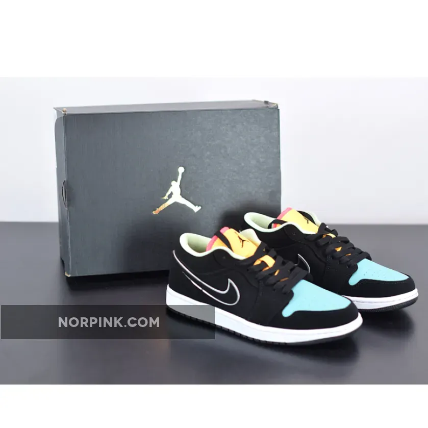 Air Jordan 1 Multi-Color Black Aurora Green