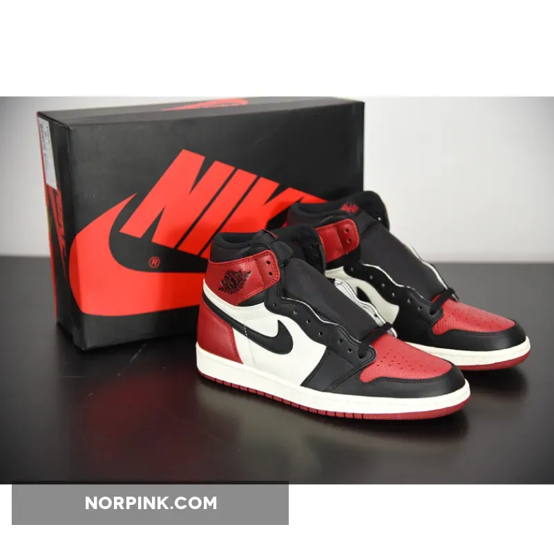 Air Jordan 1 Retro High OG "Bred Toe" Gym Red/Black-Summit White