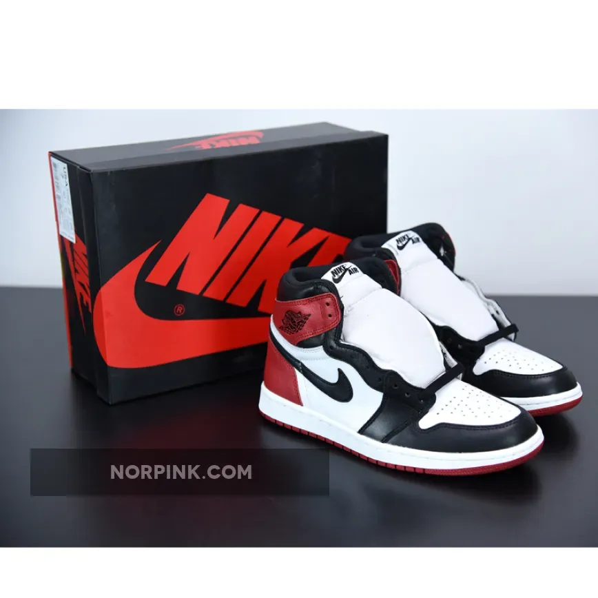 Air Jordan 1 Retro High Og 'Black Toe' AJ1 WHITE/BLACK-VARSITY RED