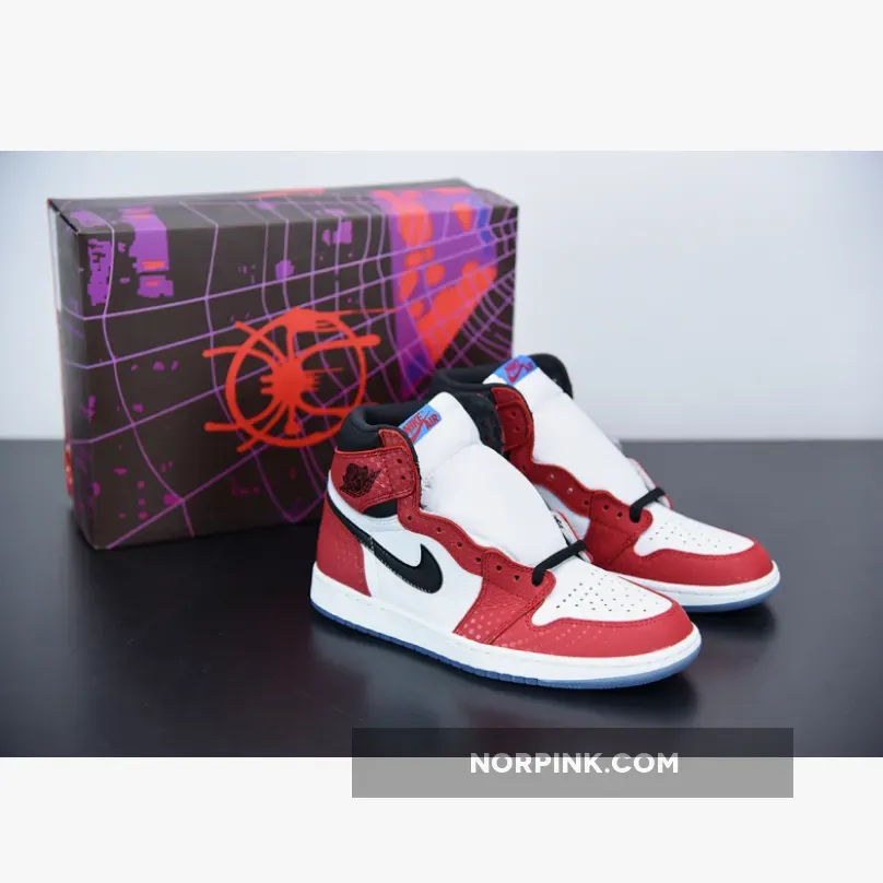 Air Jordan 1 Retro High "Spider-Man Origin Story" Gym Red/Black-White-Photo Blue Men's AJ1
