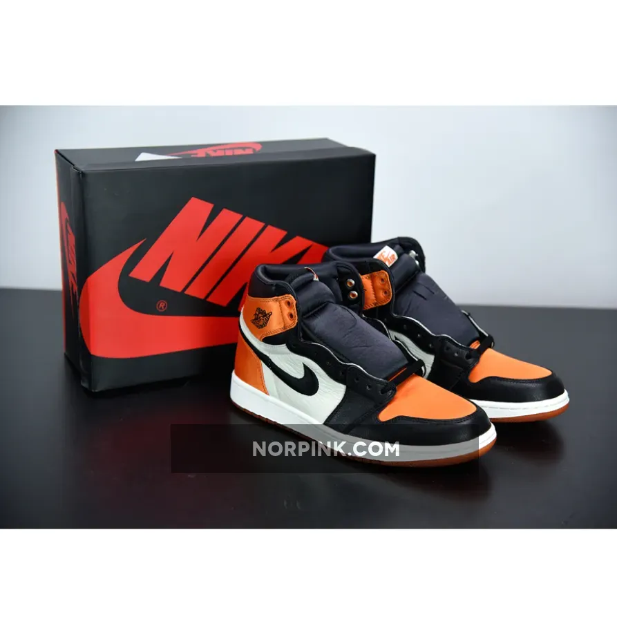 Air Jordan 1 "Satin Shattered Backboard" Black/Starfish-Sail-Black