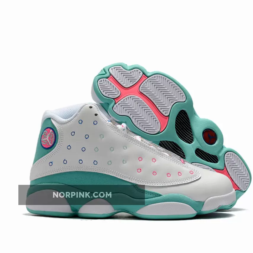 Air Jordan 13 Gs 'Aurora Green' AJ13 WHITE/SOAR/AURORA-GREEN-DIGITA