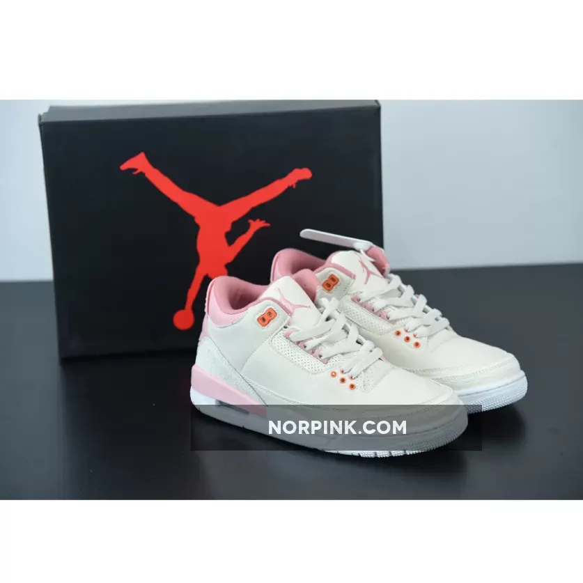 Air Jordan 3 Retro Wmns Sail/Rust Pink/White/Crimson AJ3