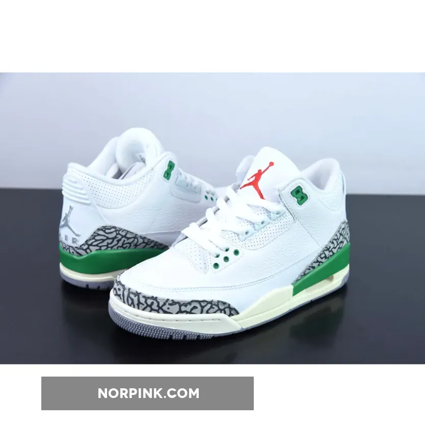 Air Jordan 3 White/Varsity Red-Lucky Green-Cement Grey Air Jordan 3 White/Varsity Red-Lucky Green-Cement Grey