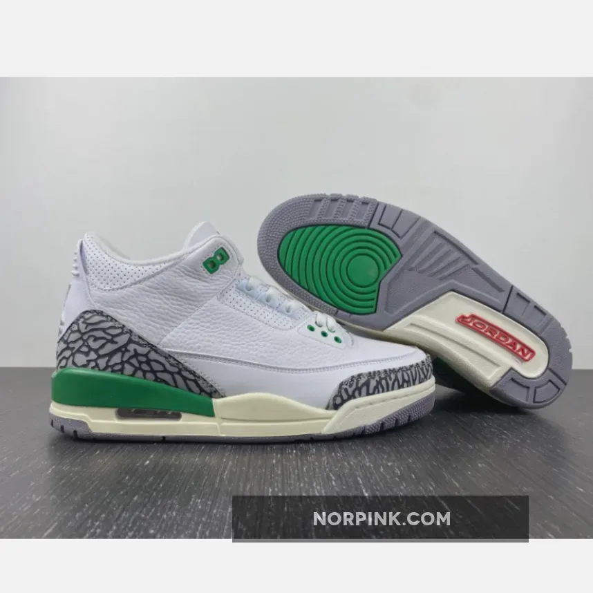 Air Jordan 3 White/Varsity Red-Lucky Green-Cement Grey Air Jordan 3 White/Varsity Red-Lucky Green-Cement Grey