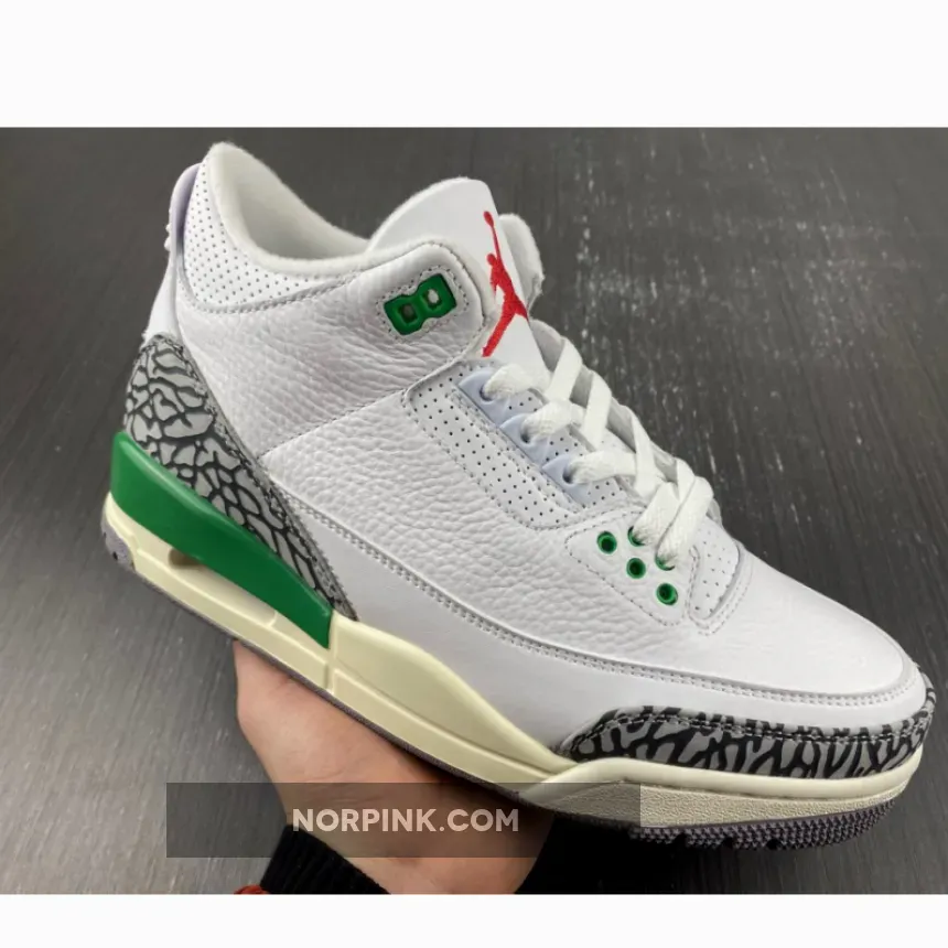 Air Jordan 3 White/Varsity Red-Lucky Green-Cement Grey Air Jordan 3 White/Varsity Red-Lucky Green-Cement Grey