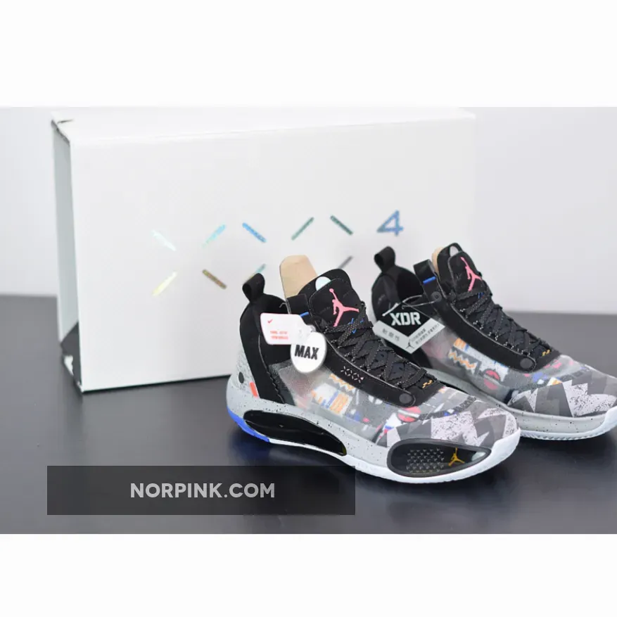 Air Jordan 34 Low "Print" Black/Laser Orange-White