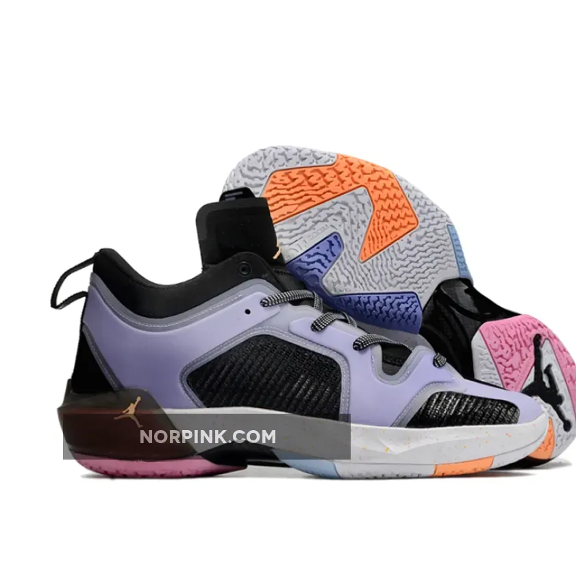 Air Jordan 37 Low "Dongdan" Black/Orange Chalk-Lilac Ice