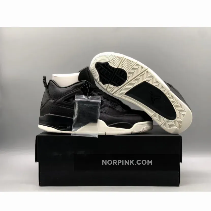 Air Jordan 4 "Premium Pinnacle" Black/Black-Sail