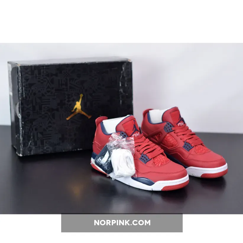 Air Jordan 4 SE "FIBA" Gym Red/White-Metallic Gold-Obsidian