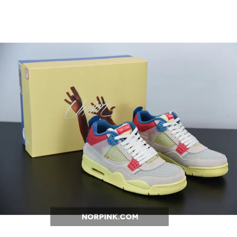 Air Jordan 4 Sp Union – Guava Ice/Light Bone-Brigade Blue-Light Fusion Red AJ4