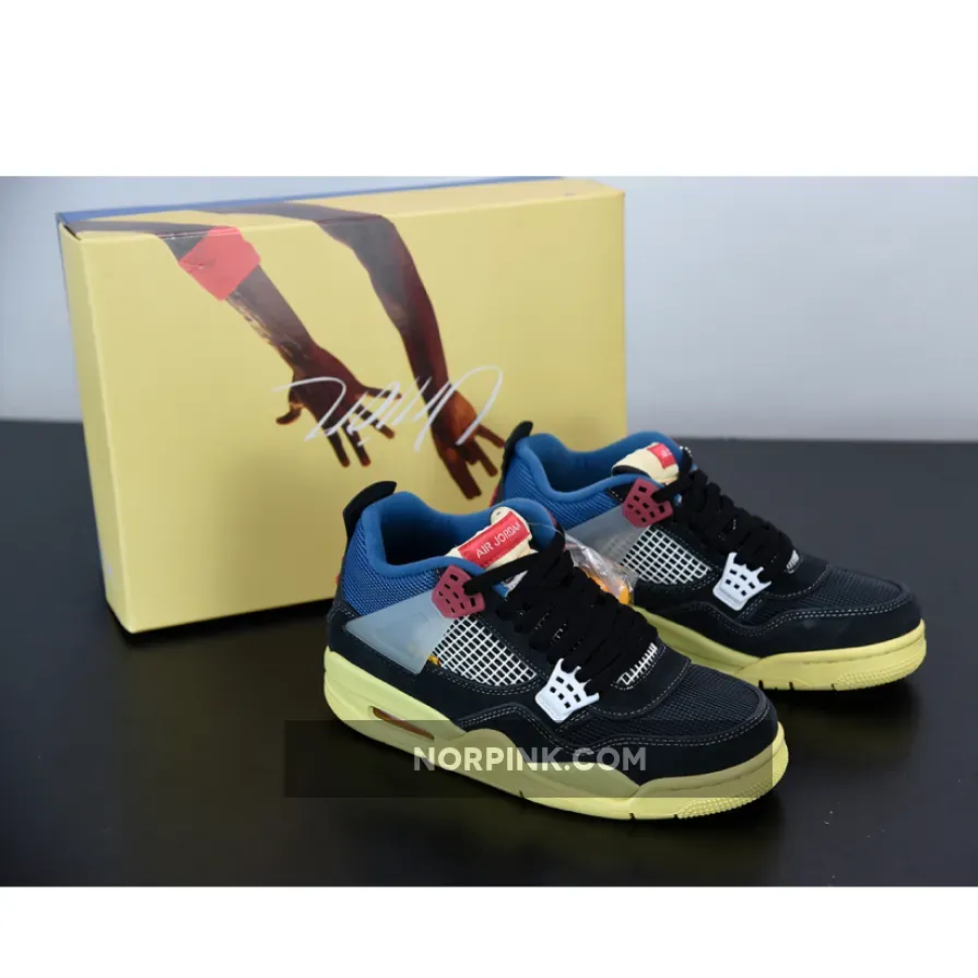 Air Jordan 4 Sp Union – OFF NOIR/BRIGADE BLUE-DARK SMO AJ4