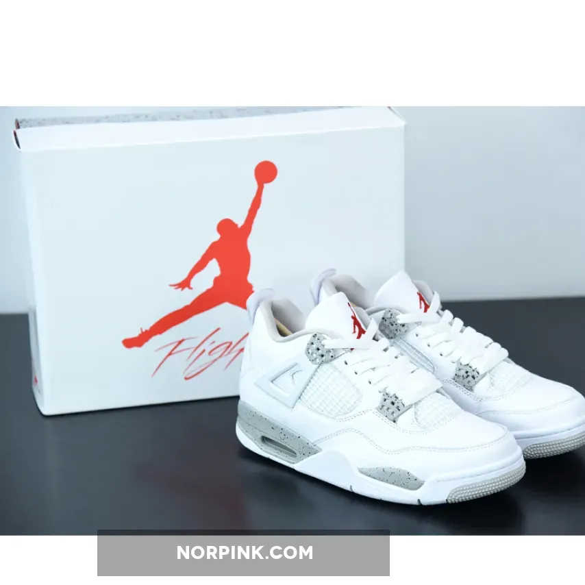 Air Jordan 4 "White Oreo" White/Tech Grey-Black-Fire Red