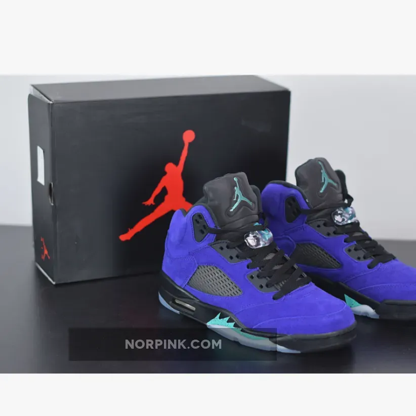 Air Jordan 5 Retro 'Alternate Grape' AJ5 Ice/Black/Clear/New Emerald